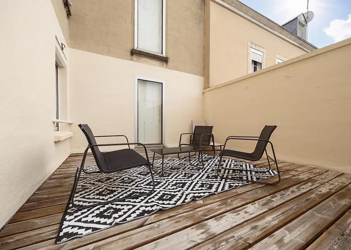 101 Chanzy - T1 Art Deco -terrasse - Gare - Centre Apartment Le Mans